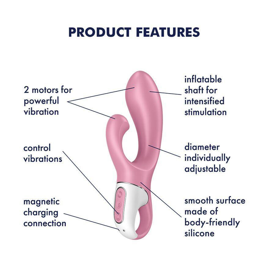 Вібратор-кролик надувний Satisfyer Air Pump Bunny 2 Sex Aura Київ - фото 4