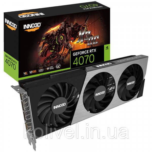 GeForce RTX4070 Inno3D X3 OC, 12GB GDDR6X, 192bit, PCI Express (N40703-126XX-185252L) Киев - изображение 9