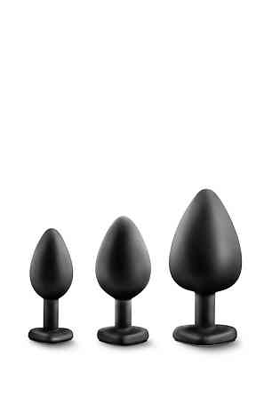 Набор анальных пробок LUXE BLING PLUGS TRAINING KIT WHITE GEMS Sex Aura Киев