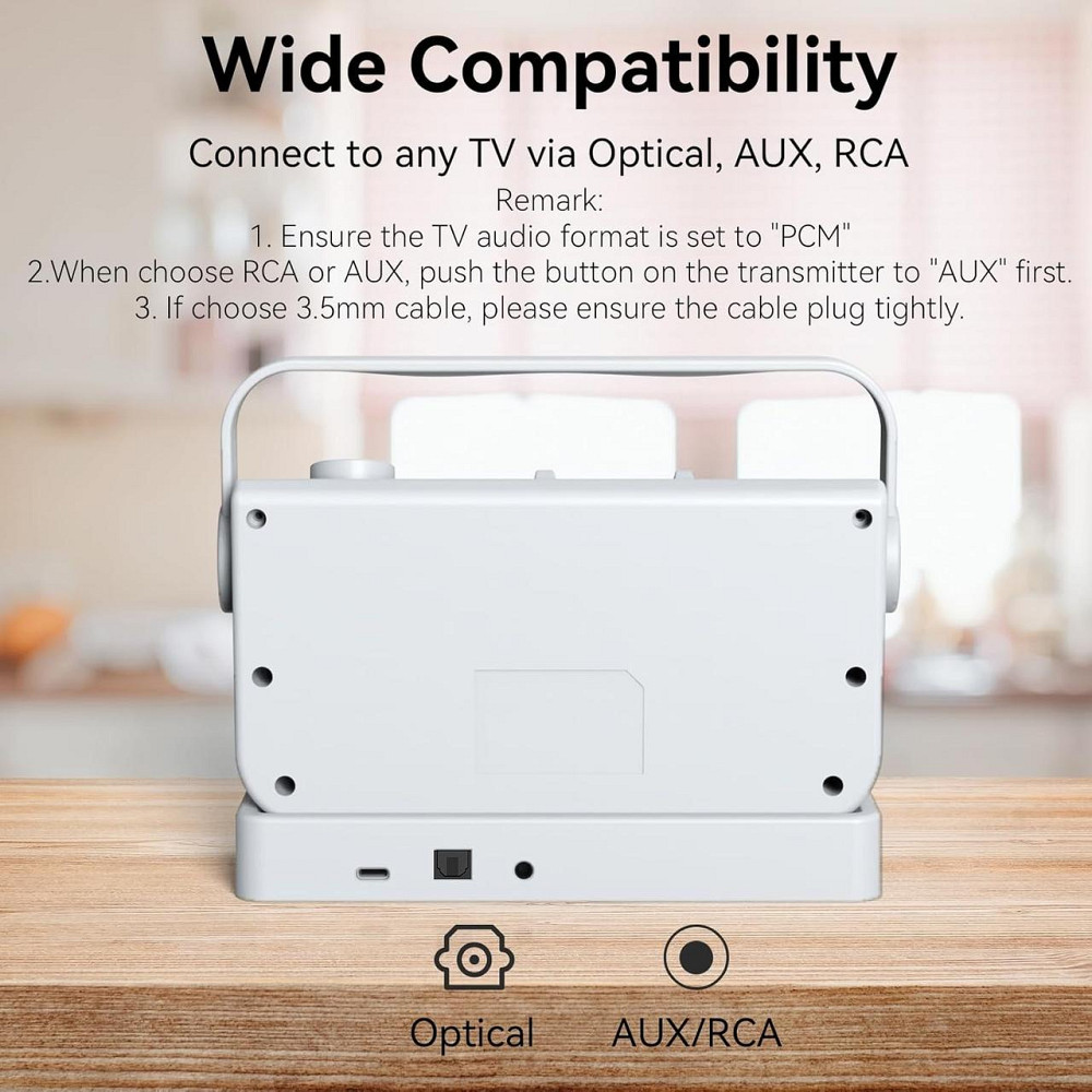 Усилитель голоса ANSTEN ZXTB007 Черный портативный для TV 30 м без задержки SOS 2.4 GHz AUX/RCA 10 ч Киев - изображение 5