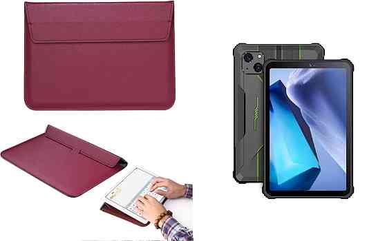 Чехол-конверт VitoCase для Oukitel RT3, Oukitel RT3 Pro, с функцией подставки для планшета Бордовый Киев