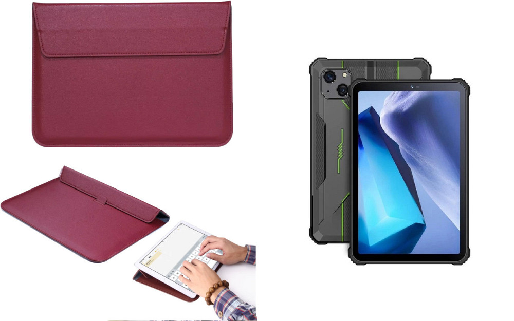 Чохол-конверт VitoCase для Oukitel RT3, Oukitel RT3 Pro, з функцією підставки для планшета Бордовий Київ - фото 1