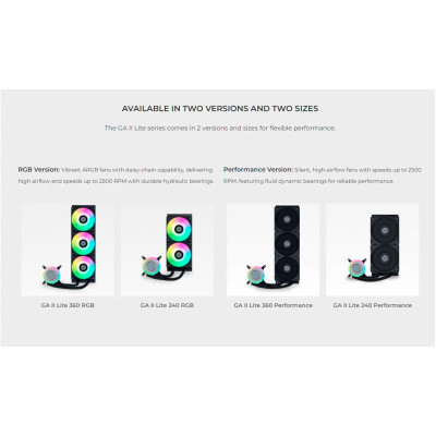 Система жидкостного охлаждения Lian Li GA II Lite 240P, Black (G89.GA2L24PB.00) Винница - изображение 8