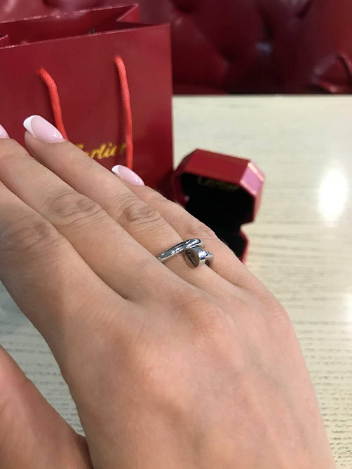 Cartier кільце гвоздик покриття срібло 925 / Cartier цвях кільце Одеса - фото 4