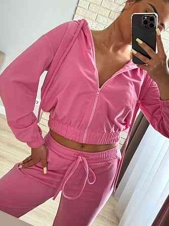 Жіночий повсякденний прогулянковий костюм трійка: кофта топ і штани двонитка Одеса