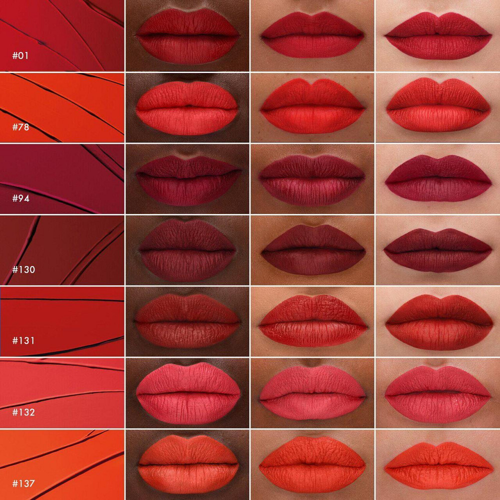 Cream Lip Stain - Бархатистая непереносящаяся помада - Матовая жидкая помада, 129 Risky Red (5 ml) Славянск - изображение 4