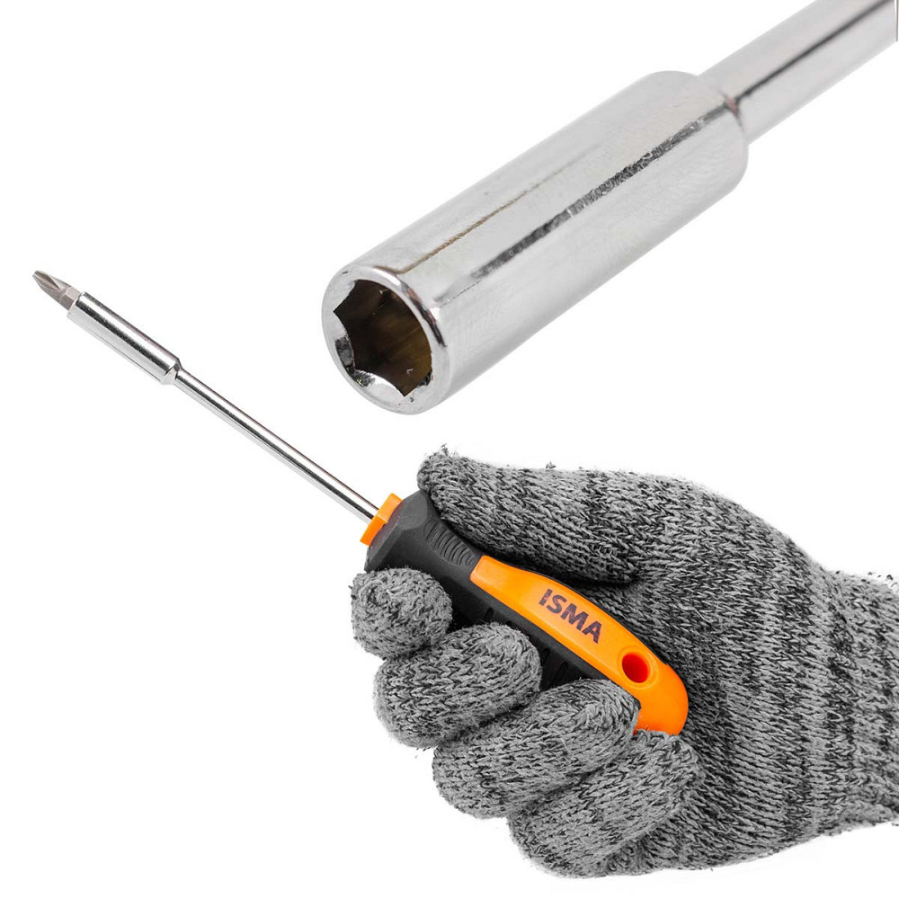 Викрутка-бітоутримувач з комплектом біт і головок 17 предметів ISMA IS-5171 Одесса - изображение 6