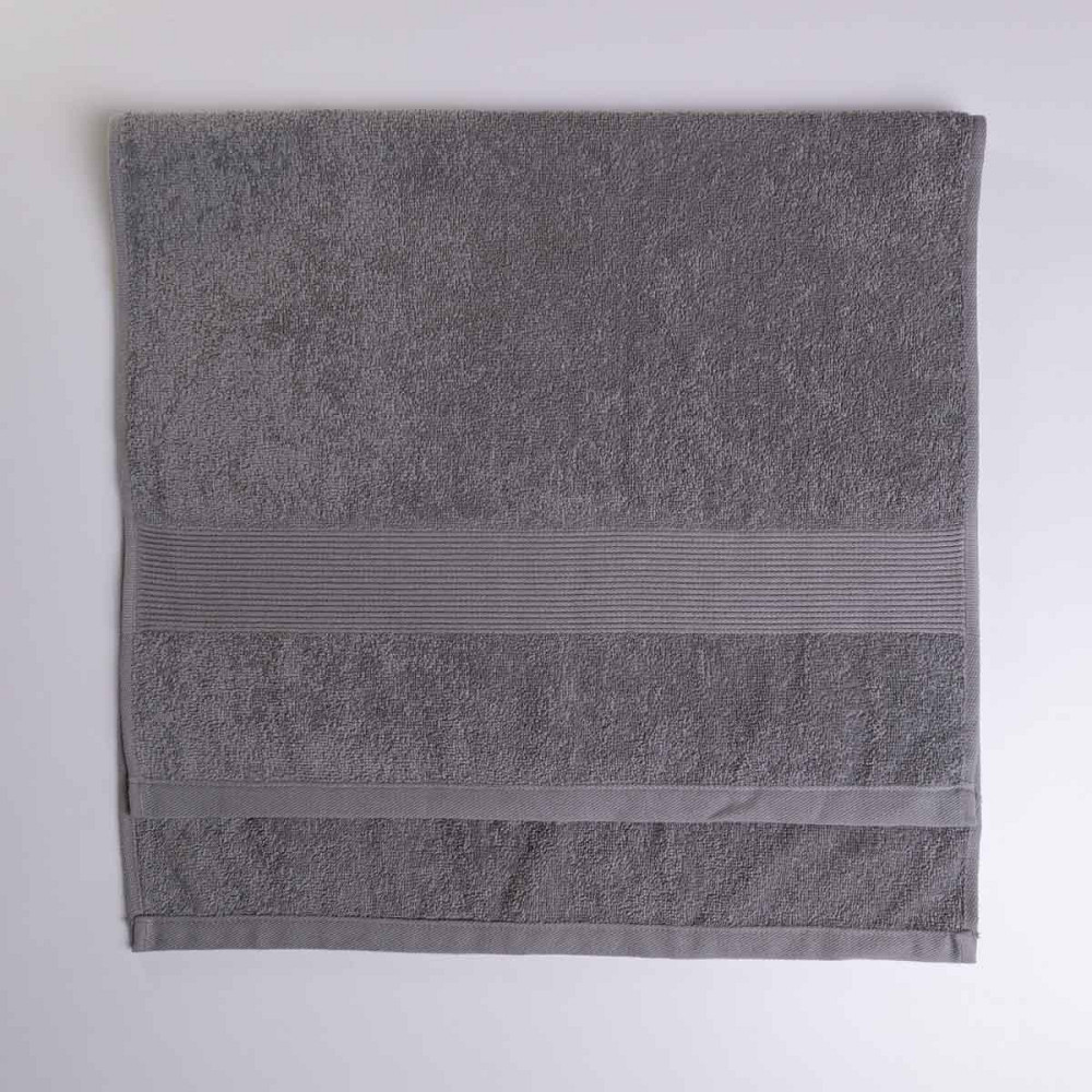 Набір банний махровий з Бордюром 2шт GM Textile 50х70см, 70х140см (Сірий) Суми - фото 2