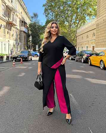 Жіночий стильний костюм двійка креп дайвінг Беж, 48/50 Одеса