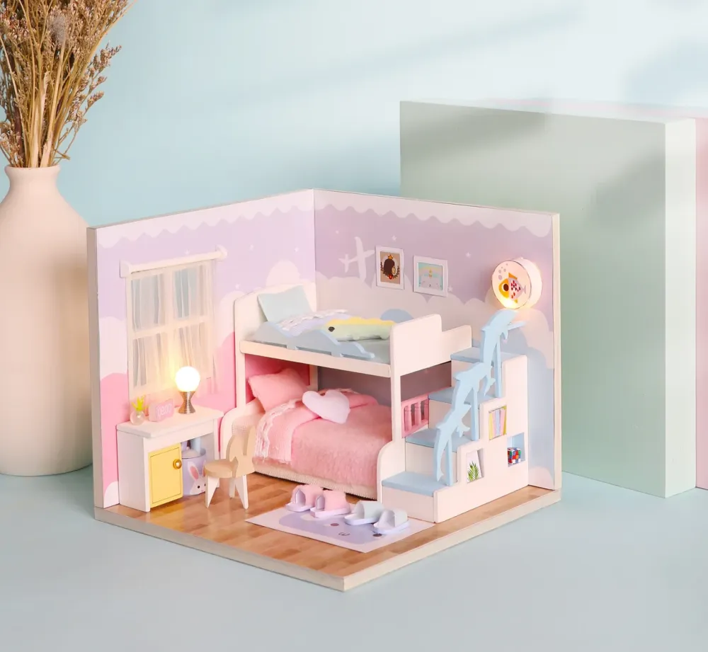3D-мобокс DIY Wooden Miniature 'Sweet Dream Bedroom' + Пилозахисний купол S2003 Київ - фото 7