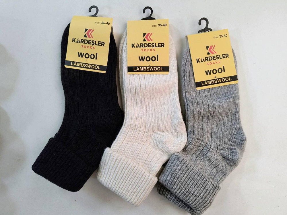 Набір теплих жіночих шкарпеток із вовною кольорові 6 шт. Kardesler 36-40 Київ - фото 6