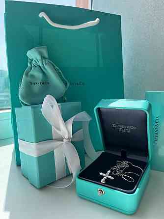 Тиффани Tiffany крестик серебро 925 и цепочка серебро 925 в роскошной подарочной упаковке Одесса
