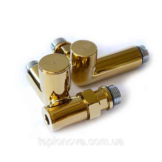 Кран кутовий під ТЕН, 1/2"х1/2", під золото, 2 шт. Чернівці