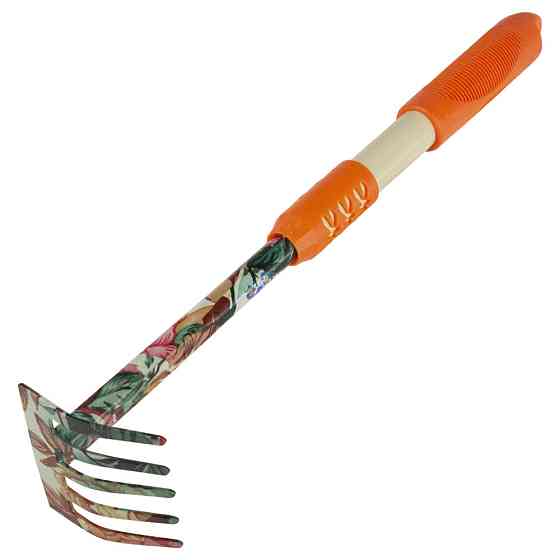 Грабли 5-ти зубов (orange) (TPR) FLORA (5043024) Ровно