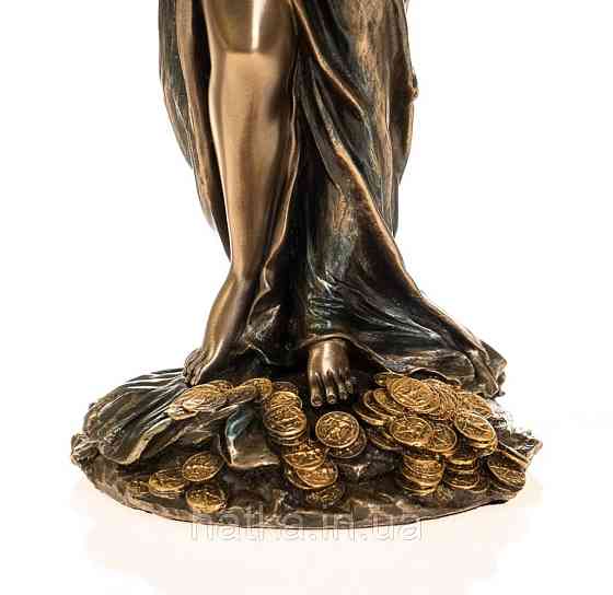 Статуетка Veronese Фортуна богиня щастя і удачі 27х9 см полістоун із бронзовим покриттям 75416A4 Київ