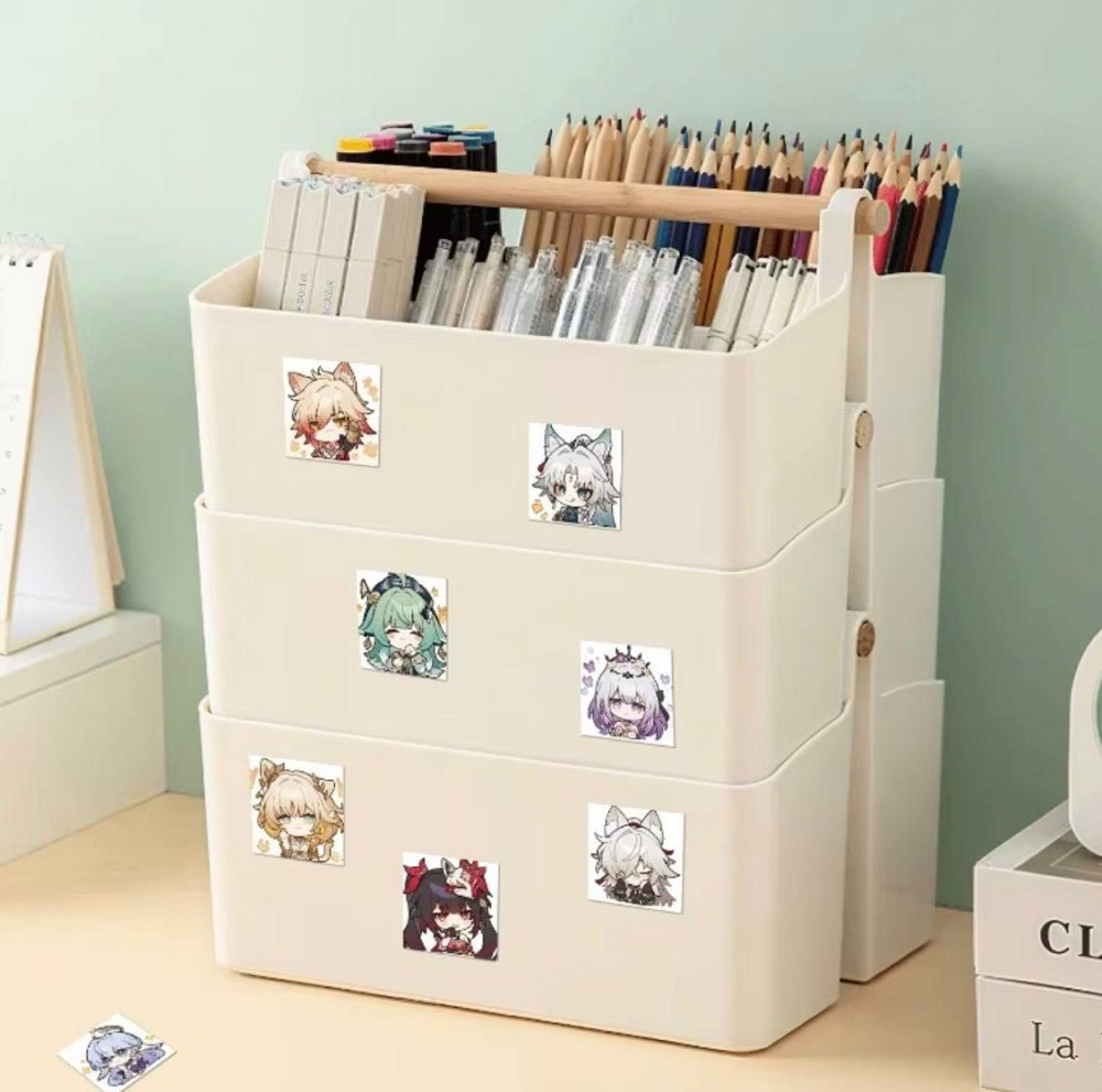 Наклейки Honkai: Star Rail у рулоні 500 шт, 14 дизайнів, чібі-персонажі, самоклейні Київ - фото 6