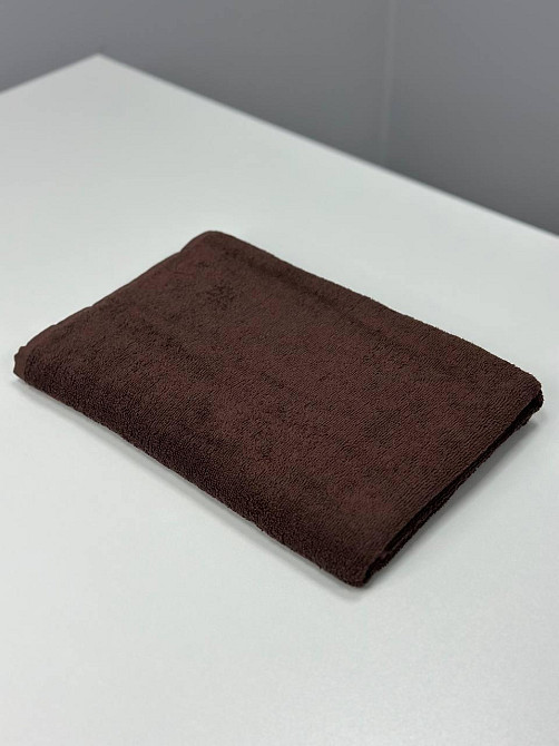 Рушник однотонний Ideal Textile 70х140 см 400 г/м2 шоколадний (56860928) Чернівці - фото 2
