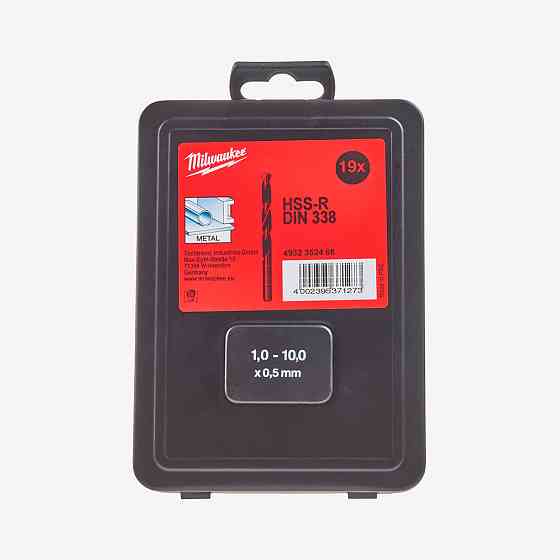 Набір свердл по металу HSS-R MILWAUKEE DIN338, (19шт) Одеса