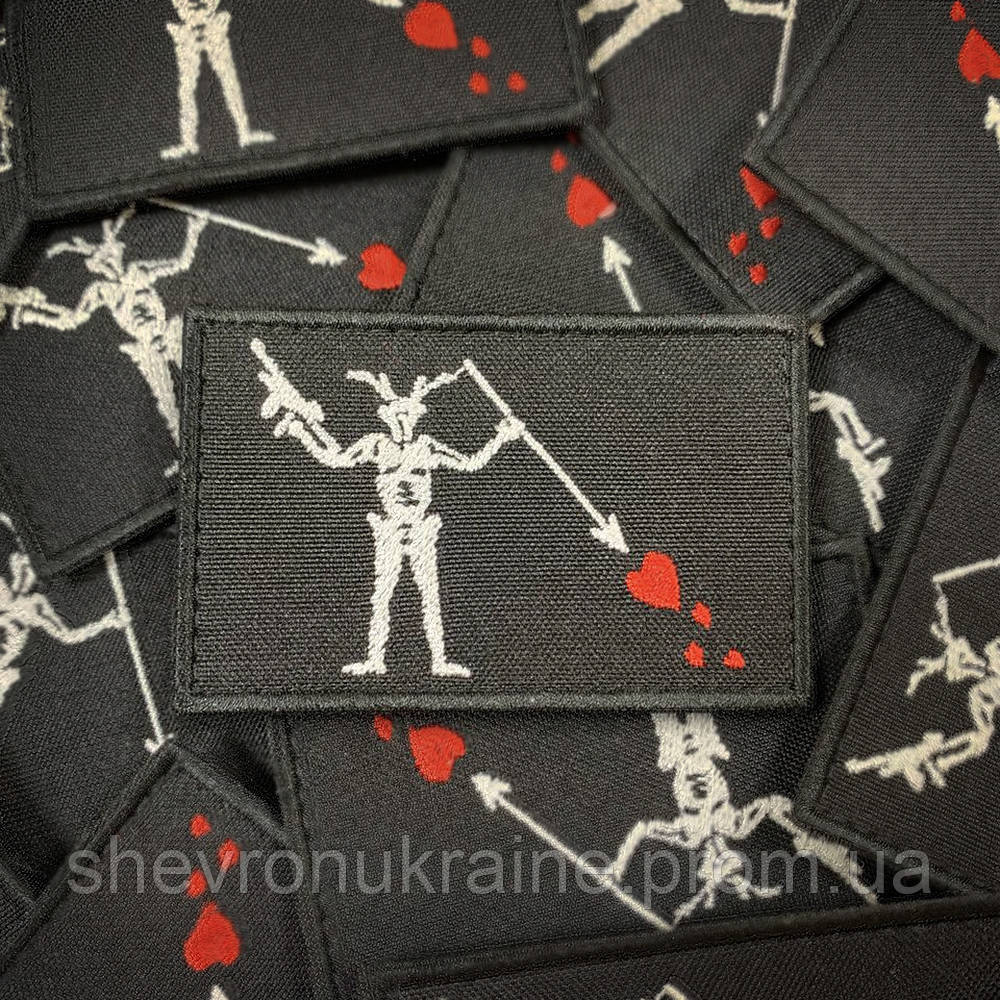 Шеврон FOG Чорна Борода (Форма прямокутна. Фон чорний) Розмір 8x5см Київ - фото 1