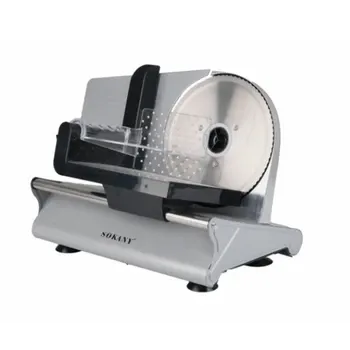 Електричний слайсер Sokany SK-446: скиборізка для нарізки з лезом 190 мм з нержавіючої сталі (0-15 мм) Одеса