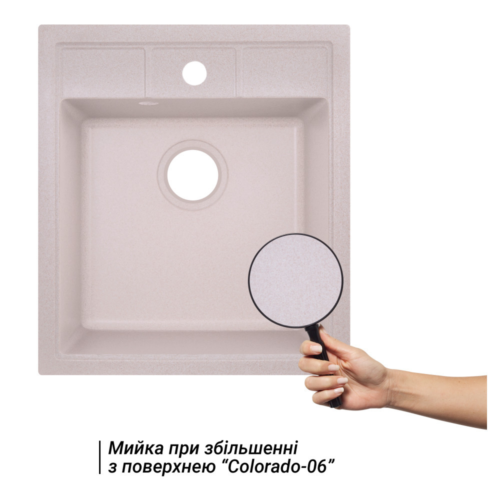 Кухонна мийка Lidz 460х515/200 COL-06 (LIDZCOL06460515200) Київ - фото 3