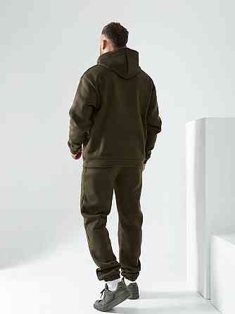 Чоловічий спортивний теплий костюм на флісі Хакі 54/56 Харків