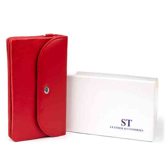 Клатч из кожи женский Красный (ST Leather) Киев