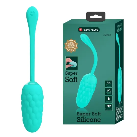 Виброяйцо с рельефным дизайном Pretty Love - MARINA EGG Green, BI-014708-4 Sex Aura Киев