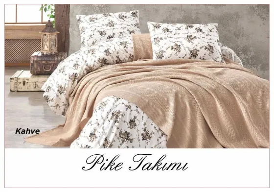 Speedlink Постельное белье с вафельным покрывалом La Villa Mavi Персиковый Київ