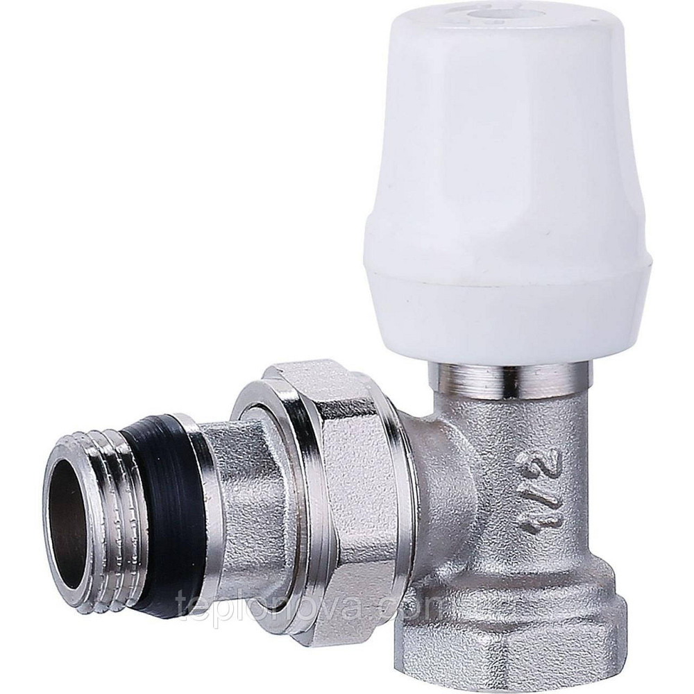 Кран радиаторный угловой Q PROFESSIONAL  1/2″ NV-QP5005 вентильный с уплотнителем Черновцы - изображение 1