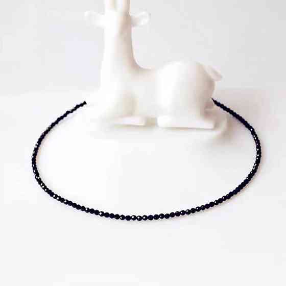 Женское ожерелье на завязках 40 см черный Киев
