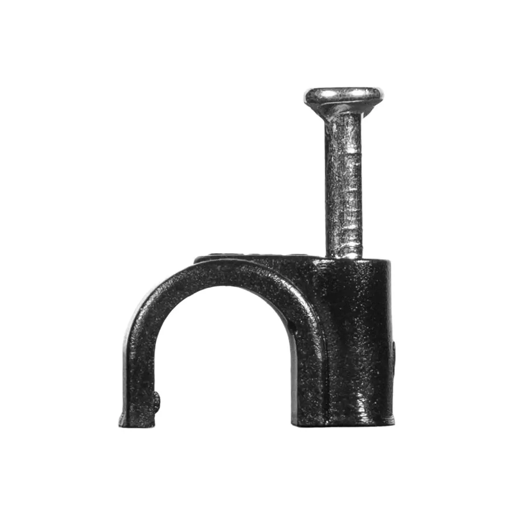 Скоба з цвяхом E-NET 6 мм чорна, 100 штук (94-00323) Київ - фото 1