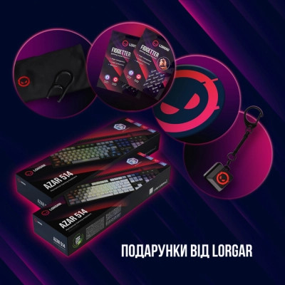 Клавіатура Lorgar Azar 514 RGB USB UA White (LRG-GK514W-UA) Вінниця - фото 5