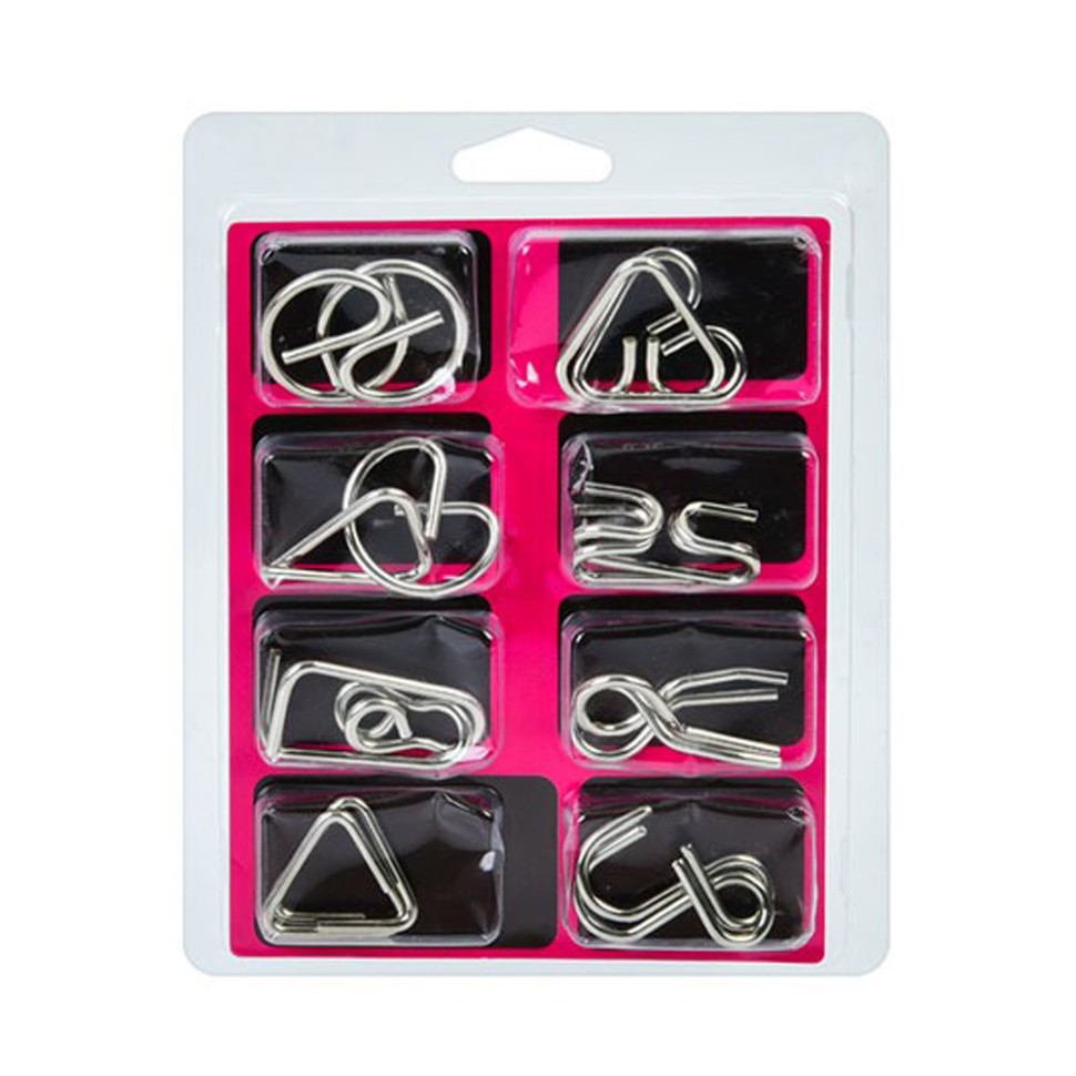 Набір металевих головоломок "Metal Puzzle" 808A-C-B(Pink) 8 штук в наборі Вінниця - фото 1