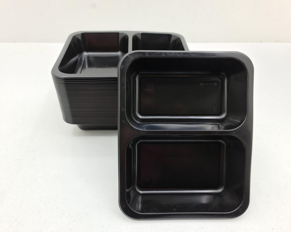 Ланч бокс полипропиленовый черный T-2   227 х 178 х 40 мм (50 шт) Харьков - изображение 2