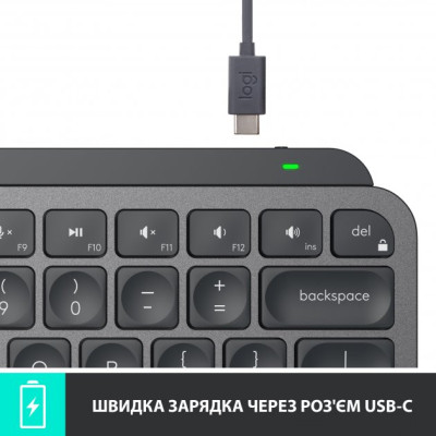 Клавиатура Logitech MX Keys Mini Wireless Illuminated UA Graphite (920-010498) Винница - изображение 7