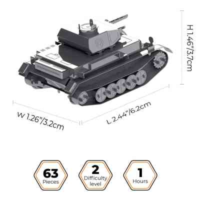 Конструктор Metal Time коллекционная модель Pz.Kpfw. II Ausf. G (MT061) Винница