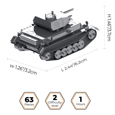 Конструктор Metal Time коллекционная модель Pz.Kpfw. II Ausf. G (MT061) Винница - изображение 2