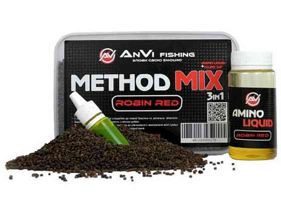 Пелетс Robin Red Method Mix (3 в1) ТМ ANVI-FISHING Київ