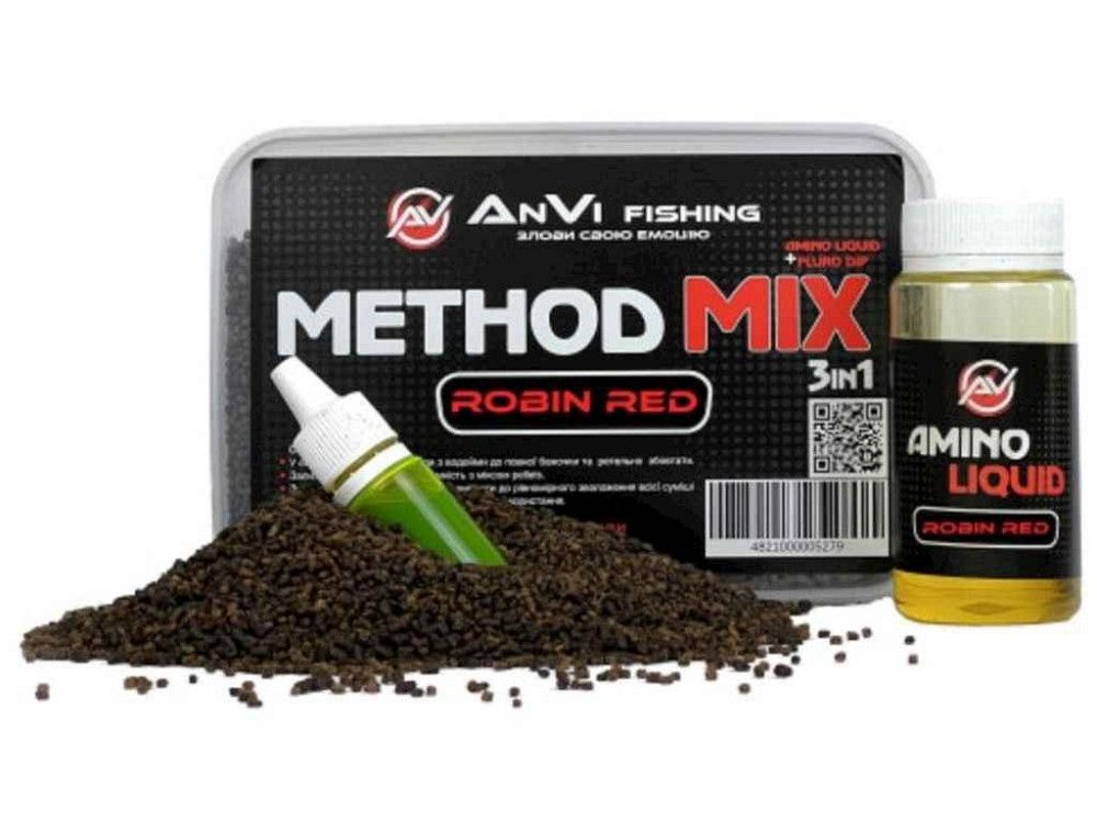 Пеллетс Robin Red Method Mix (3 в1) ТМ ANVI-FISHING Киев - изображение 1