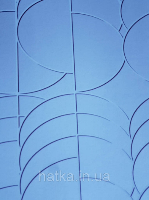 Обои флизелиновые Decoprint Elsir EL21054 геометрия 3д фигуры круги полосы бордовые белые фон светло сиреневый Киев - изображение 2