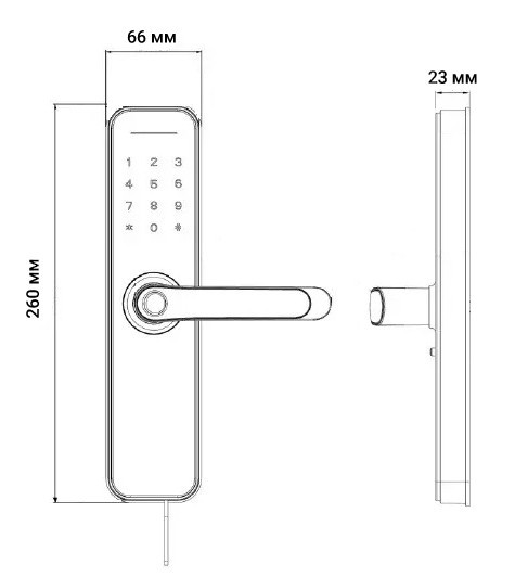 Розумний дверний біометричний замок SEVEN LOCK SL-7740BF black Київ - фото 5