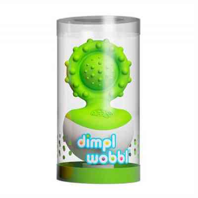 Погремушка Fat Brain Toys прорезыватель-неваляшка dimpl wobl зеленый (F2173ML) Винница
