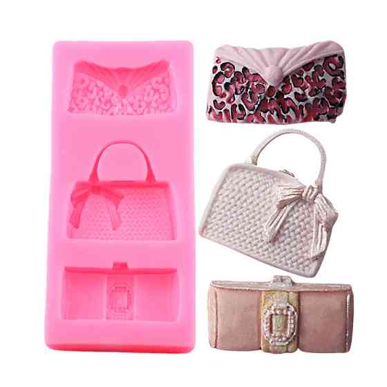 Молд силиконовый Сумки 105 на 50 мм розовый Киев