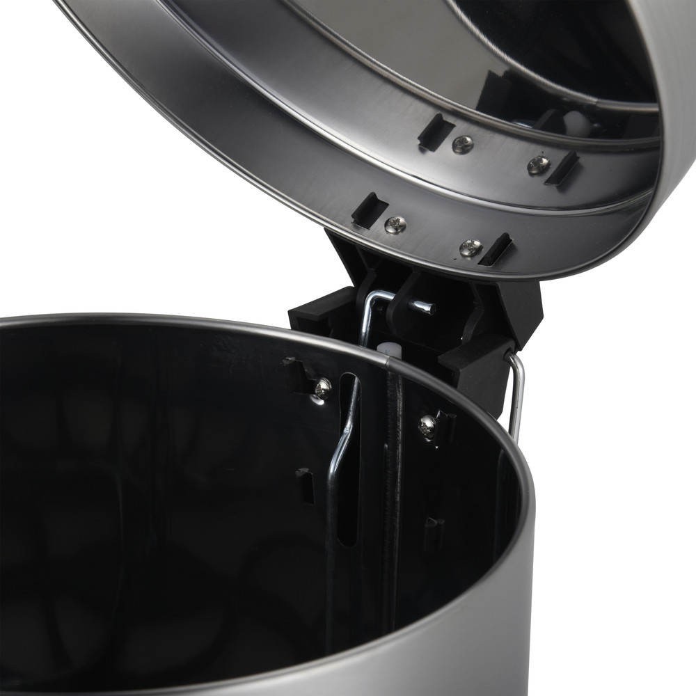 Сміттєве відро Zerix Solo-TC0205 SS з плавним закриттям, кругле, 5 л, нержавійка Харків - фото 7