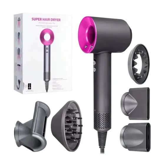 Фен с 5 разными насадками для сушки и укладки hair dryer fan Коломия