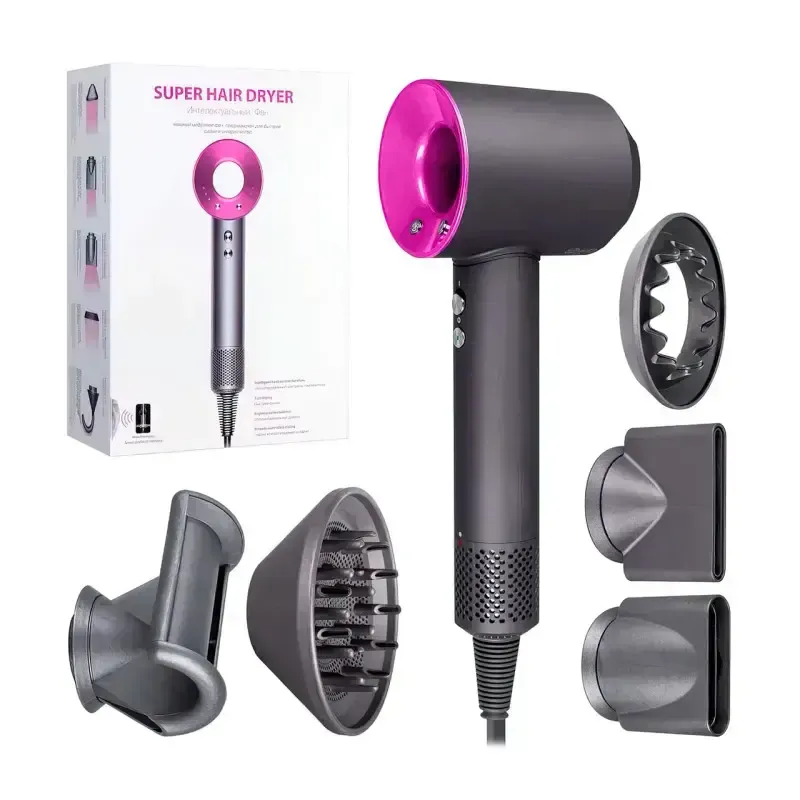 Фен с 5 разными насадками для сушки и укладки hair dryer fan Коломия - фото 1