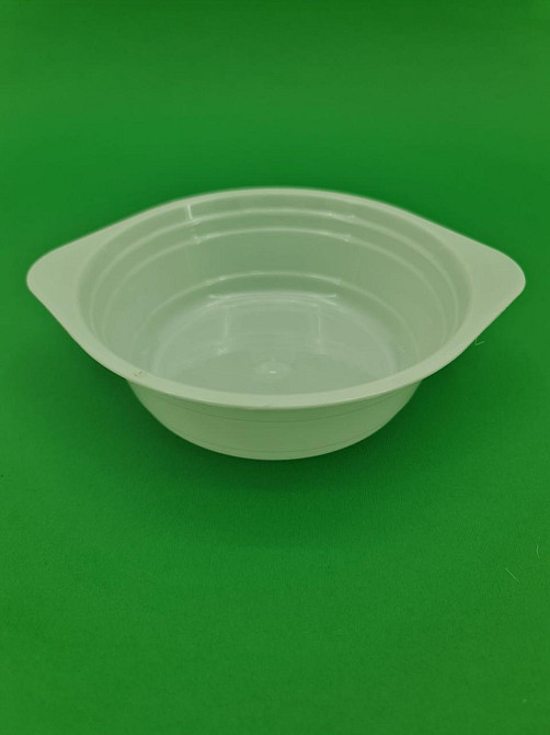 Тарілка одноразова стеклоподобная діаметр 500 мл біла (10 шт) Харків - фото 2