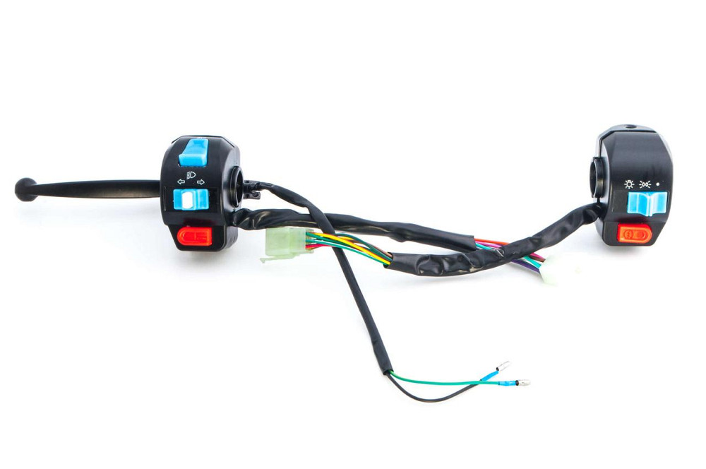 Блоки кнопок керма (пара) скутер 4 Т Китай 50 (диск/барабан, кріплення, важіль) Мукачево - фото 1