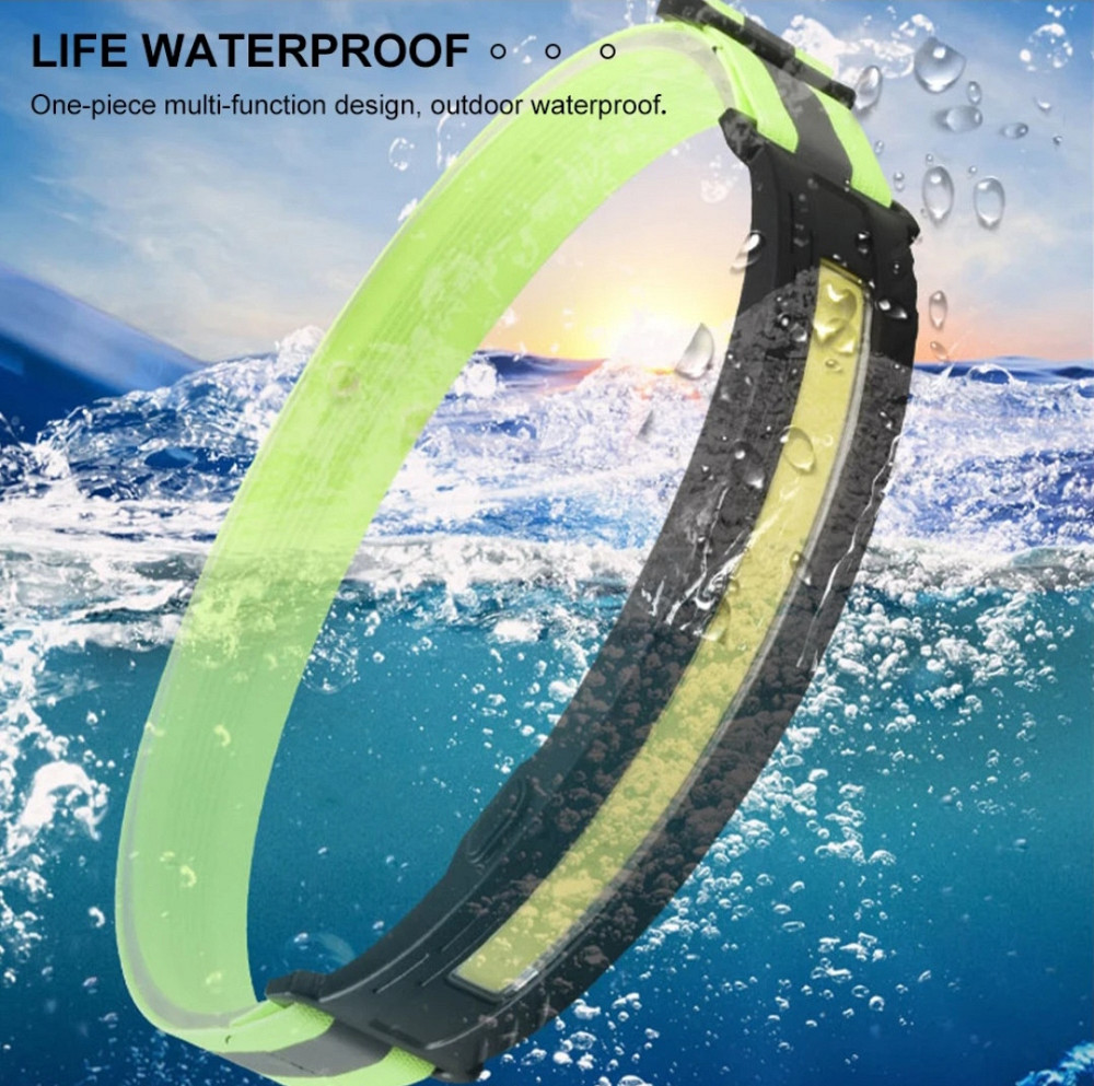 Налобный фонарик с датчиком на аккумуляторе с зарядкой USB Type-C 5 режимов 14,5 на 3 см черный Киев - изображение 8